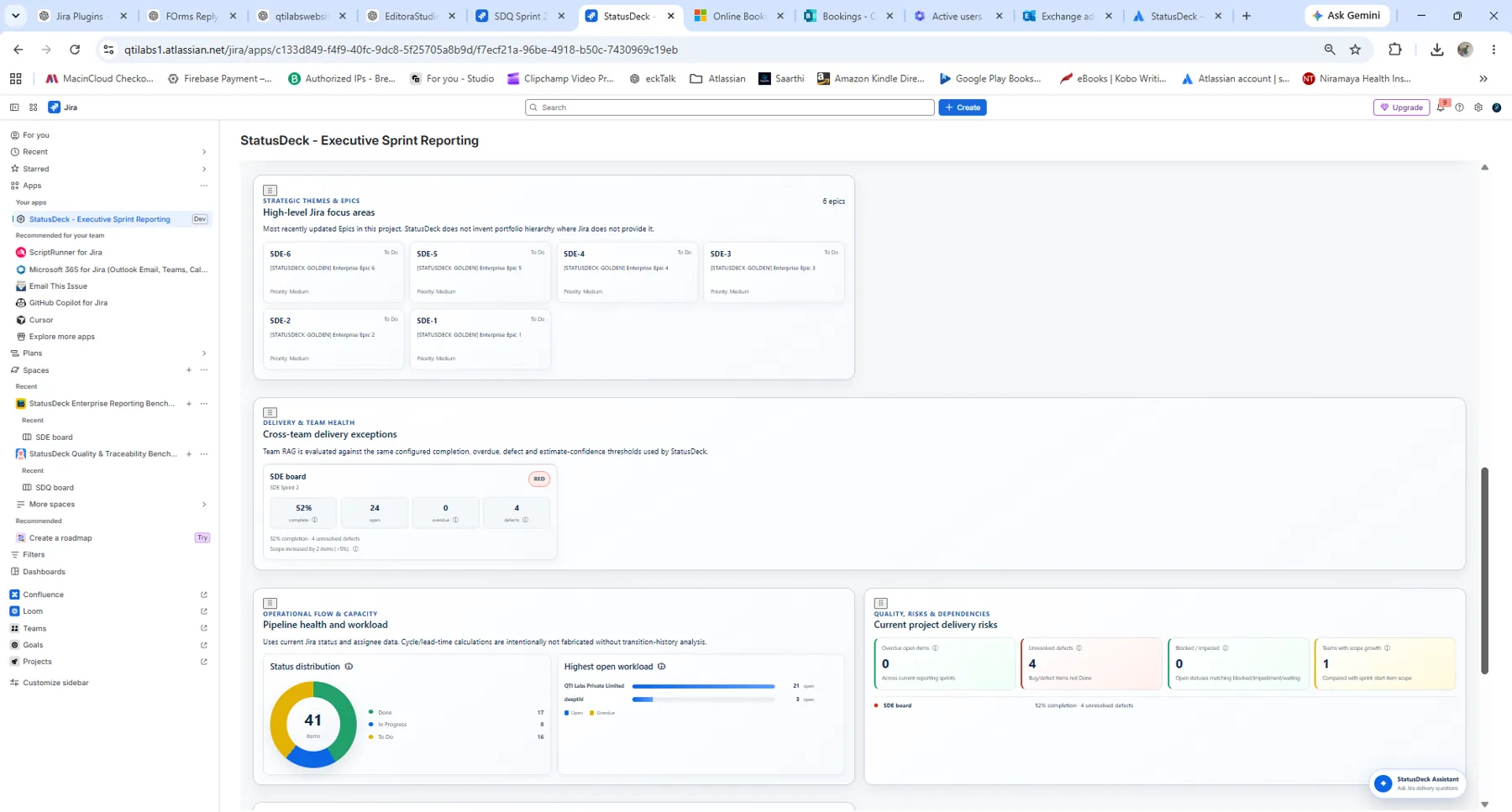StatusDeck project executive commentary