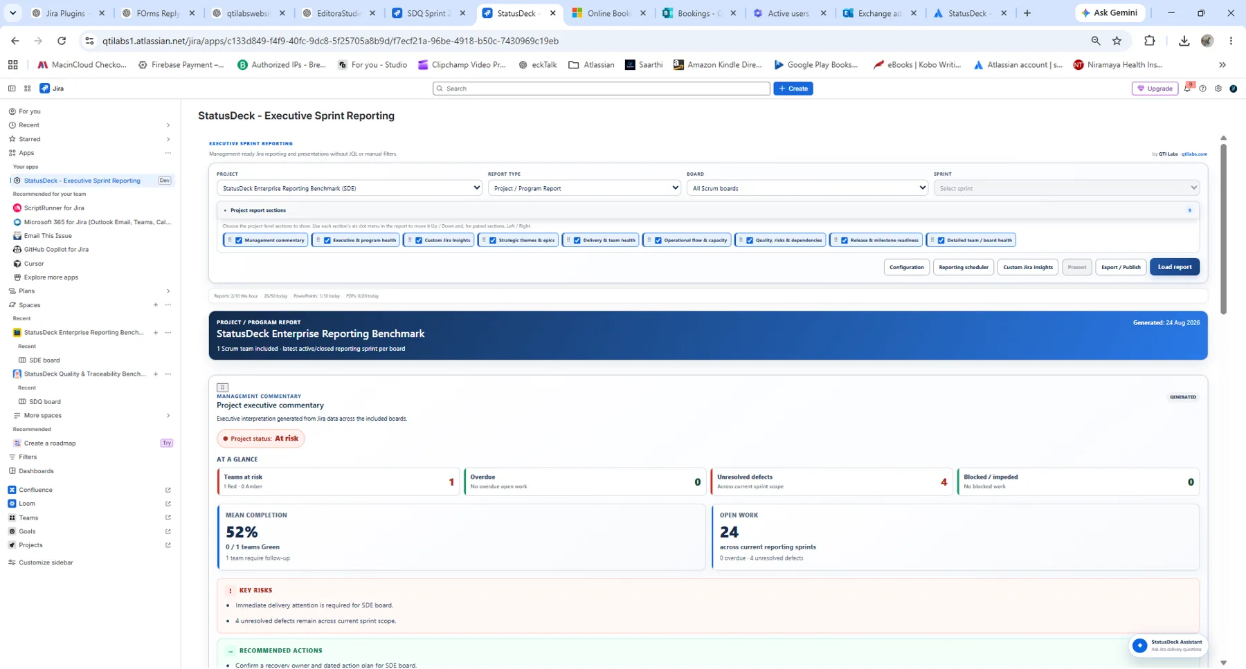 StatusDeck project program executive report